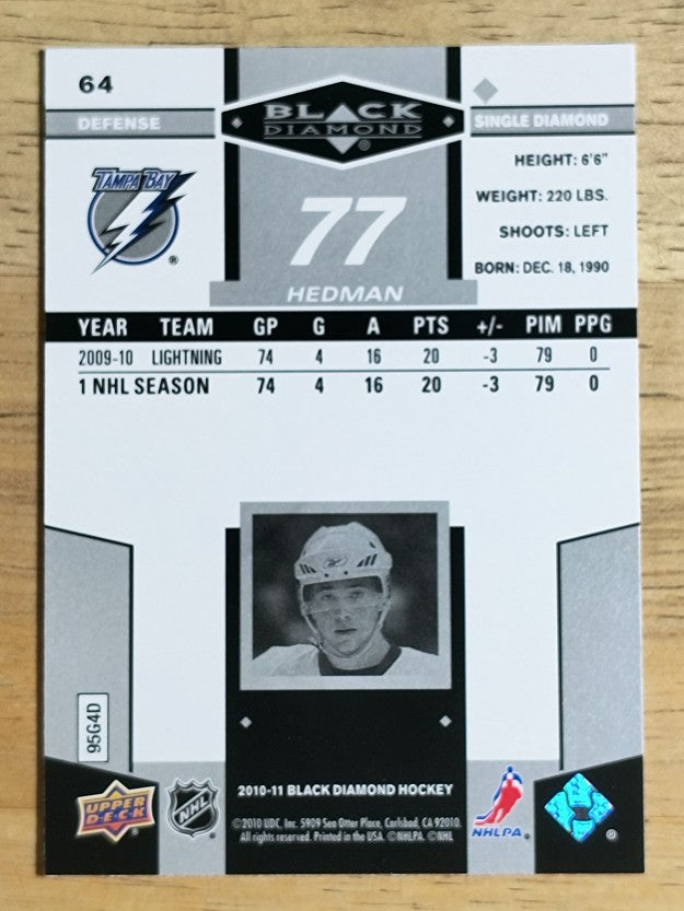 2010-11 Black Diamond #64 Victor Hedman