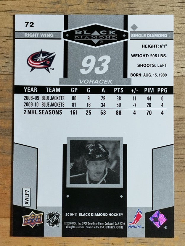 2010-11 Black Diamond #72 Jakub Voracek