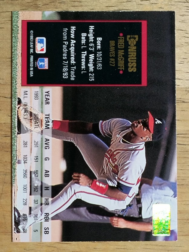 1994 Donruss Special Edition #62 Fred McGriff