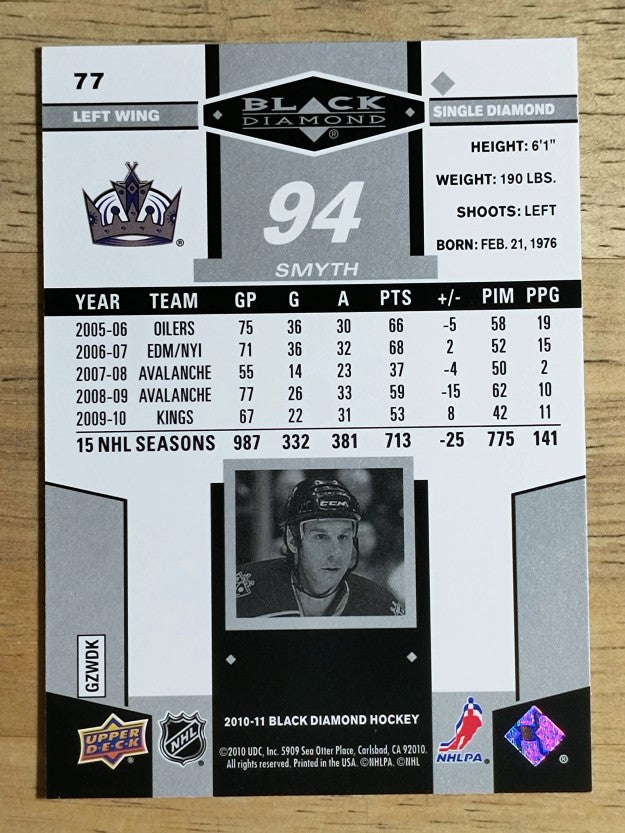 2010-11 Black Diamond #77 Ryan Smyth