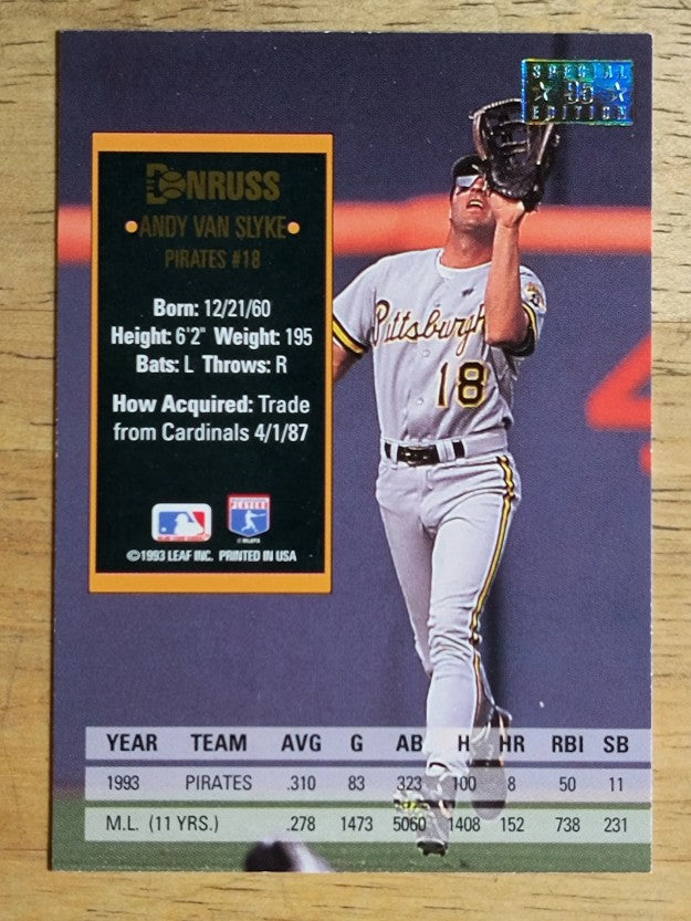 1994 Donruss Special Edition #95 Andy Van Slyke
