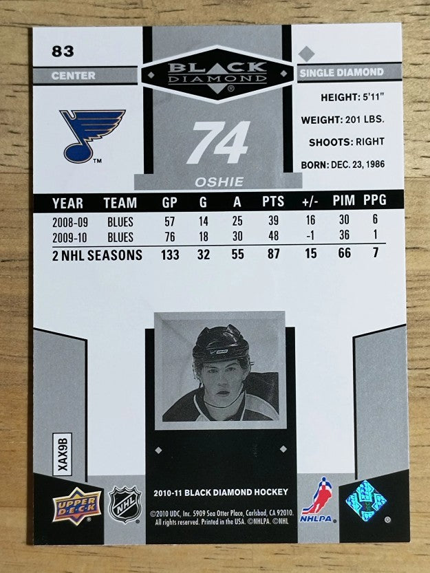 2010-11 Black Diamond #83 T.J. Oshie