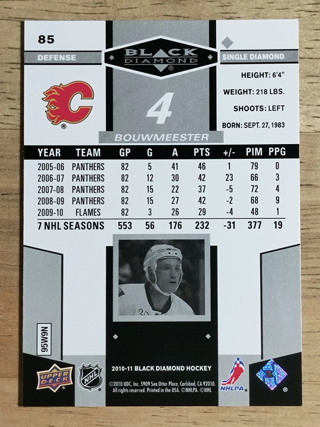 2010-11 Black Diamond #85 Jay Bouwmeester