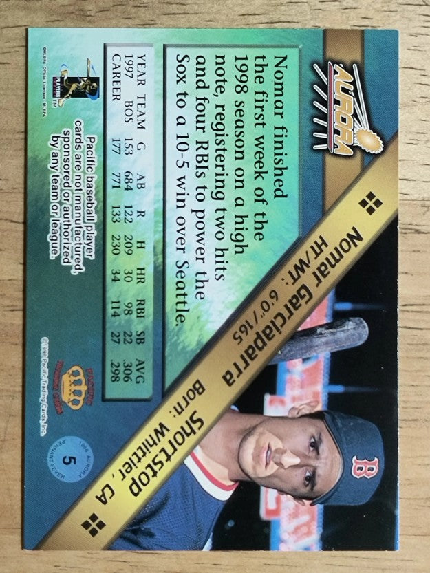 1998 Aurora Pennant Fever #5 Nomar Garciaparra