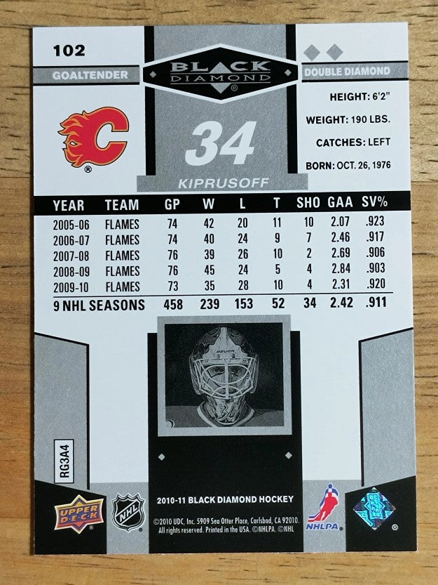 2010-11 Black Diamond #102 Miikka Kiprusoff