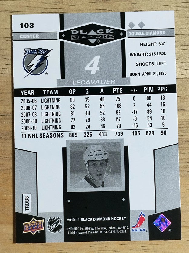 2010-11 Black Diamond #103 Vincent Lecavalier
