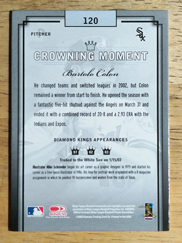 2003 Diamond Kings Bronze Foil #120 Bartolo Colon