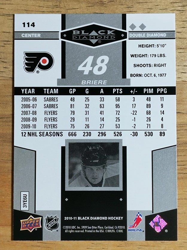 2010-11 Black Diamond #114 Daniel Briere