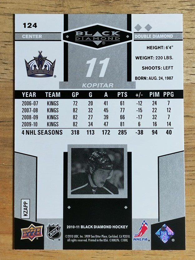 2010-11 Black Diamond #124 Anze Kopitar