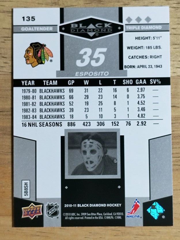2010-11 Black Diamond #135 Tony Esposito