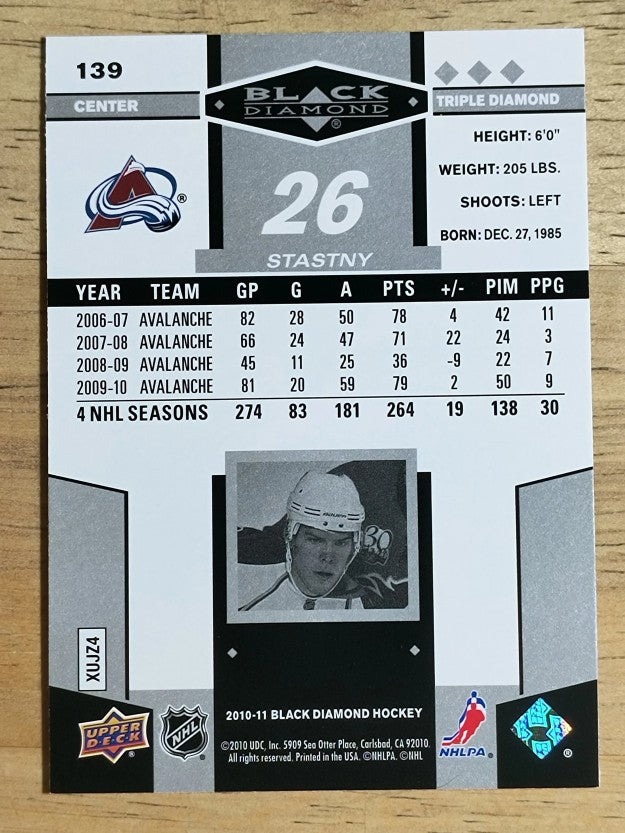 2010-11 Black Diamond #139 Paul Stastny