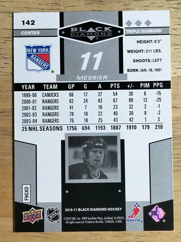 2010-11 Black Diamond #142 Mark Messier