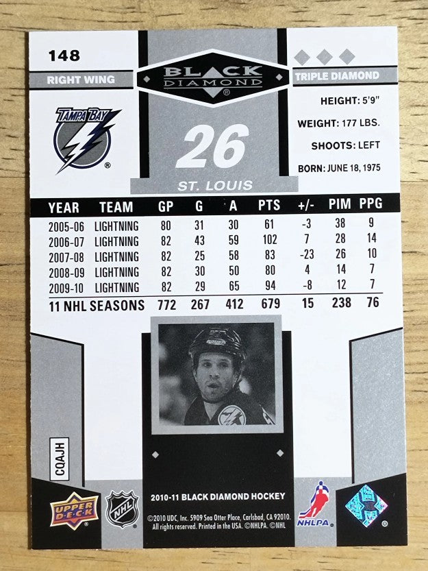 2010-11 Black Diamond #148 Martin St. Louis