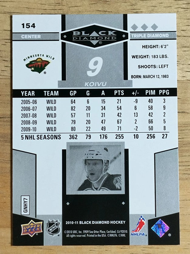 2010-11 Black Diamond #154 Mikko Koivu