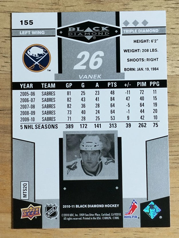 2010-11 Black Diamond #155 Thomas Vanek