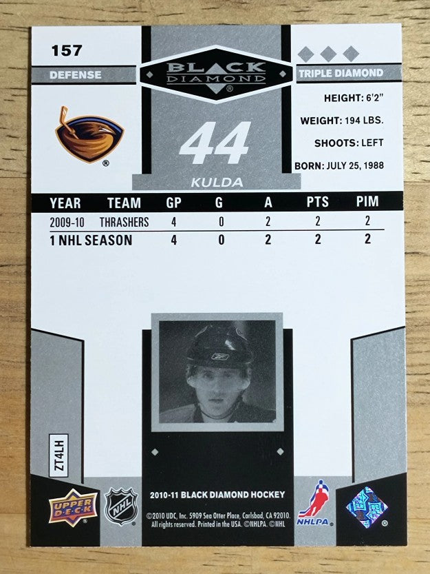 2010-11 Black Diamond #157 Arturs Kulda RC
