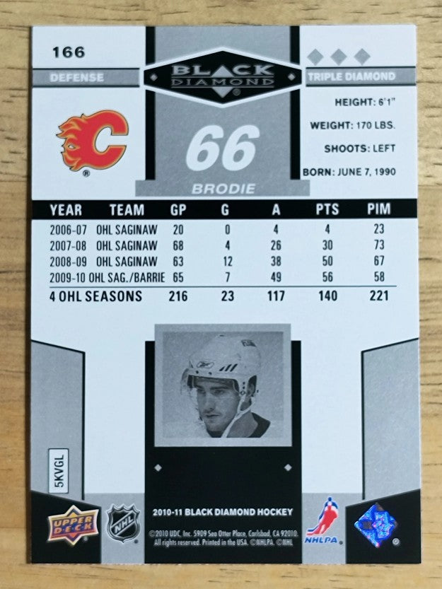 2010-11 Black Diamond #166 T.J. Brodie RC