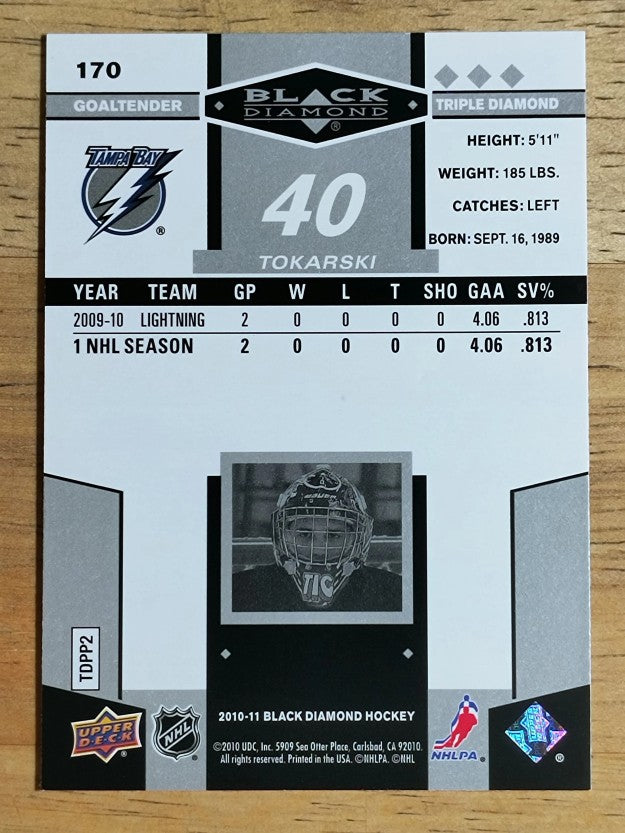 2010-11 Black Diamond #170 Dustin Tokarski RC