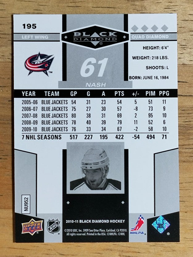 2010-11 Black Diamond #195 Rick Nash