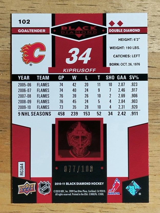 2010-11 Black Diamond Ruby #102 Miikka Kiprusoff