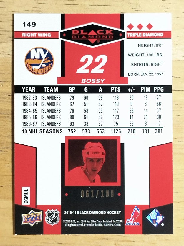 2010-11 Black Diamond Ruby #149 Mike Bossy