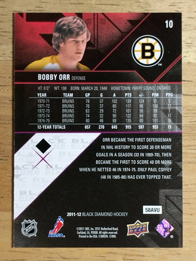 2011-12 Black Diamond #10 Bobby Orr