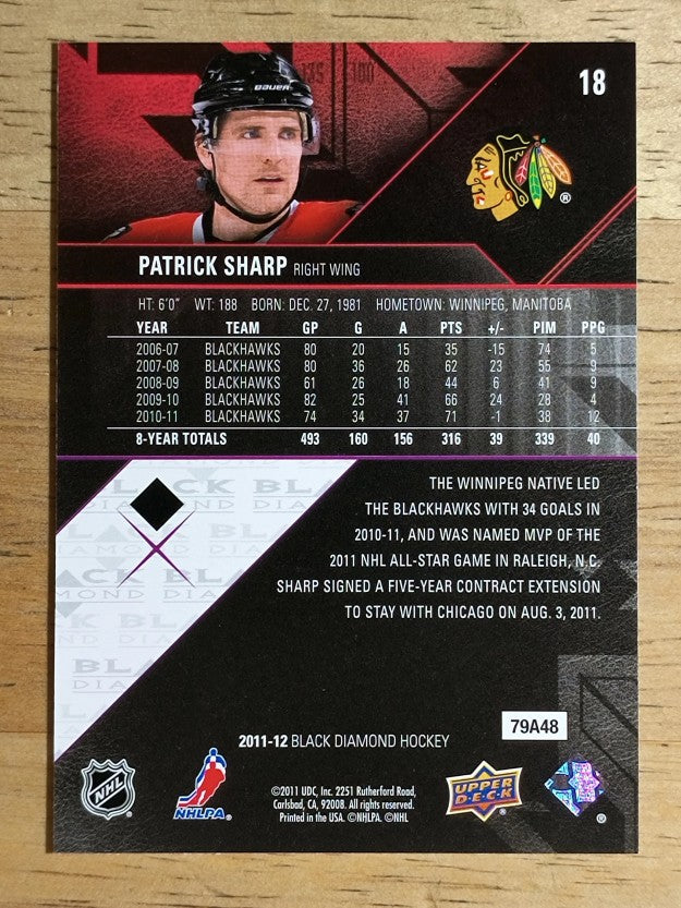 2011-12 Black Diamond #18 Patrick Sharp