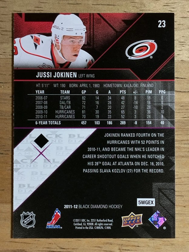 2011-12 Black Diamond #23 Jussi Jokinen
