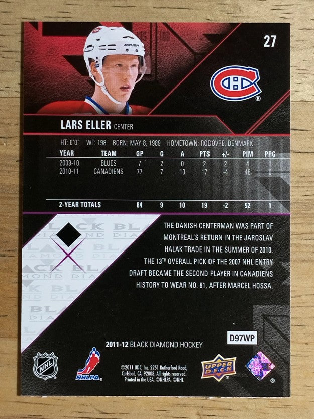 2011-12 Black Diamond #27 Lars Eller