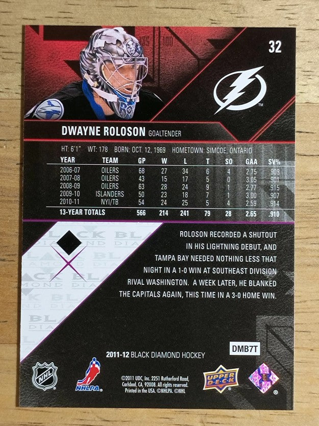 2011-12 Black Diamond #32 Dwayne Roloson