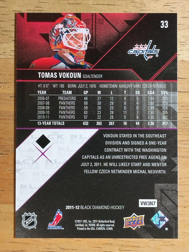 2011-12 Black Diamond #33 Tomas Vokoun