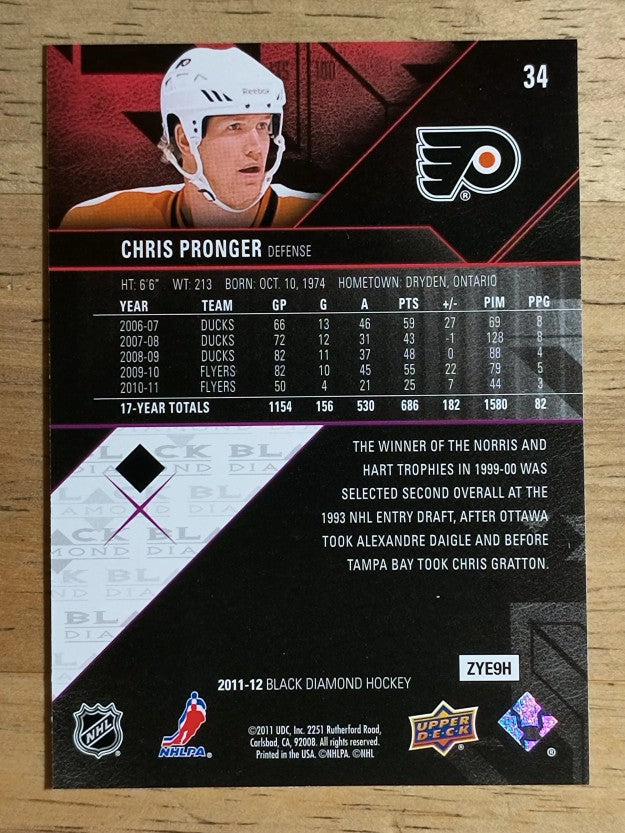 2011-12 Black Diamond #34 Chris Pronger
