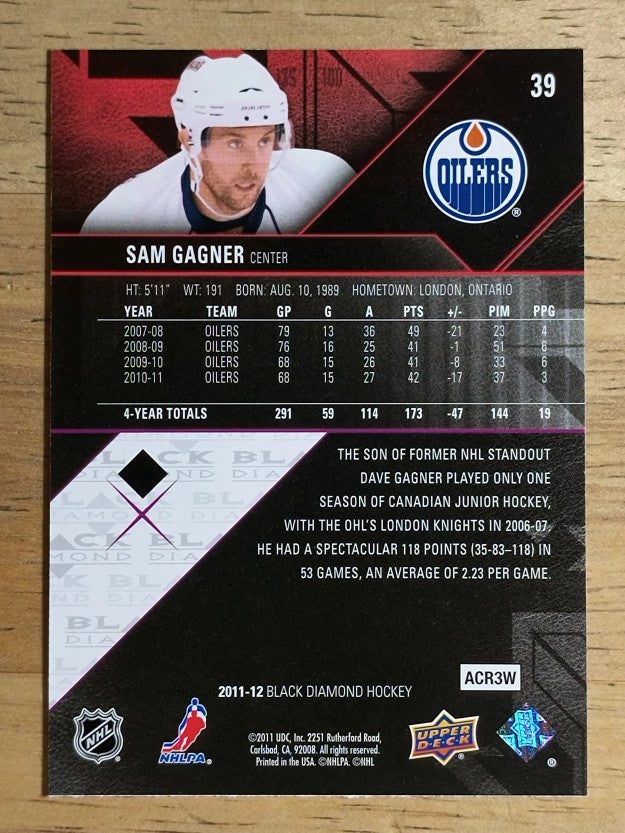 2011-12 Black Diamond #39 Sam Gagner