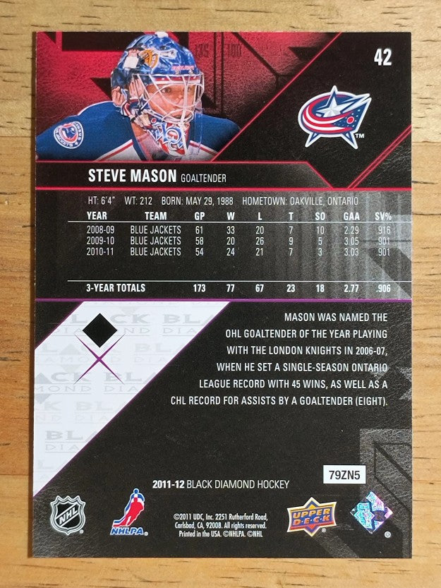 2011-12 Black Diamond #42 Steve Mason