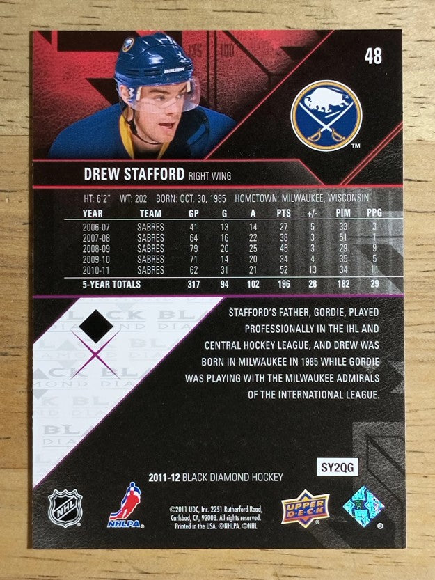 2011-12 Black Diamond #48 Drew Stafford