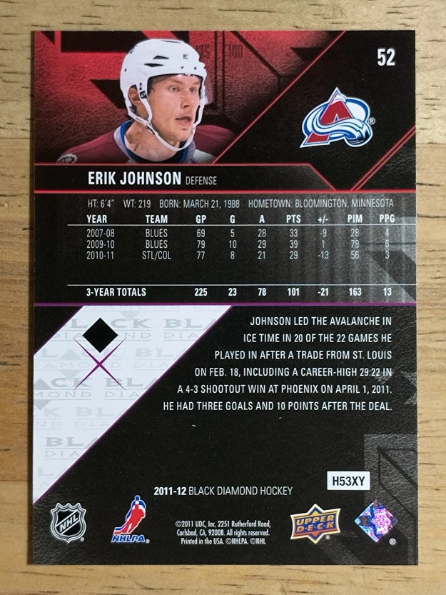 2011-12 Black Diamond #52 Erik Johnson