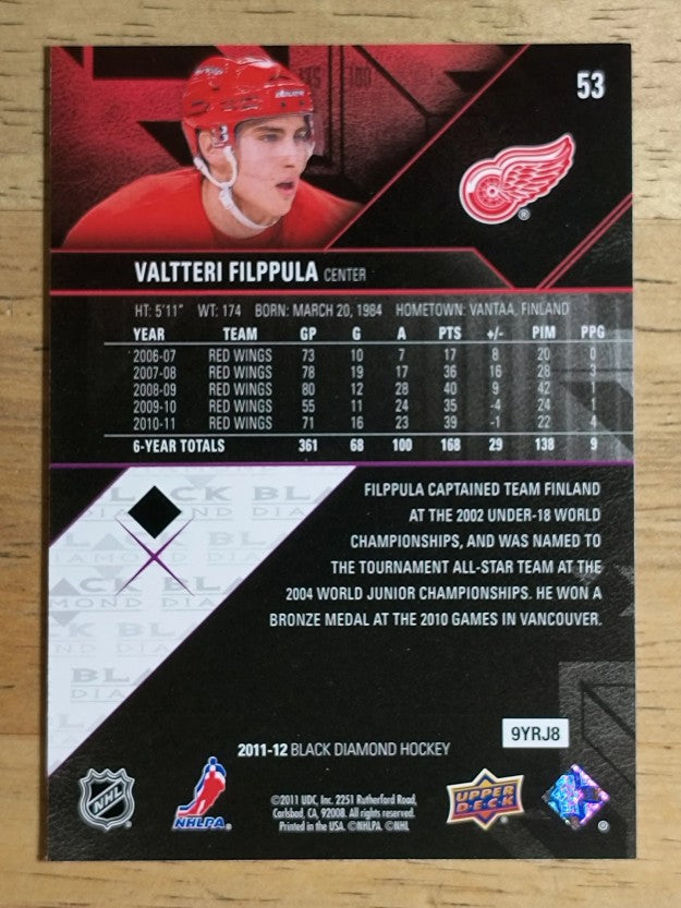 2011-12 Black Diamond #53 Valtteri Filppula
