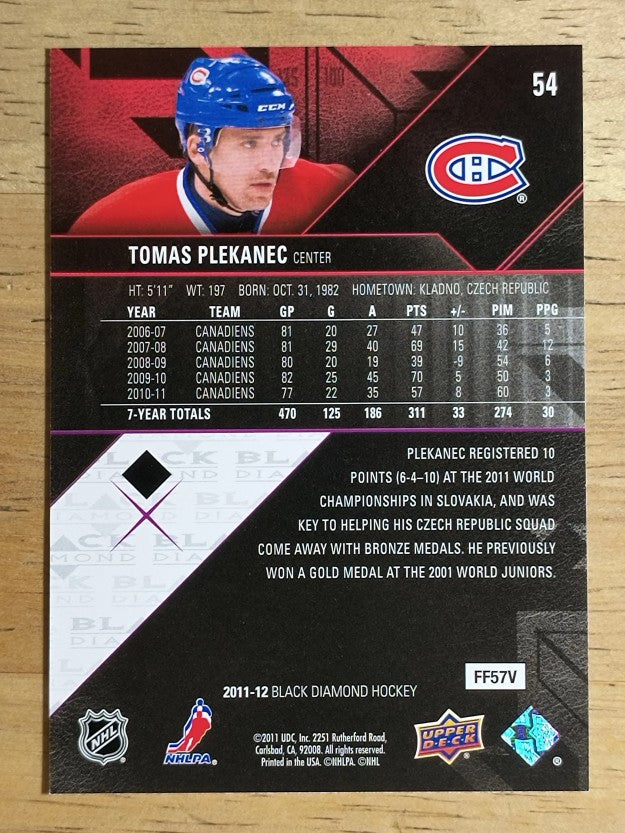 2011-12 Black Diamond #54 Tomas Plekanec