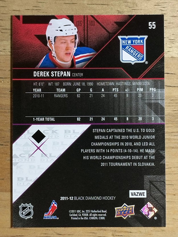 2011-12 Black Diamond #55 Derek Stepan