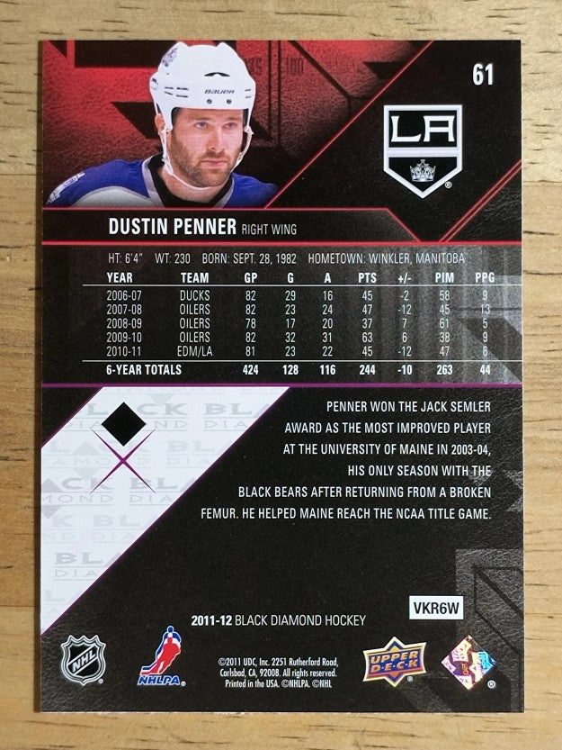 2011-12 Black Diamond #61 Dustin Penner