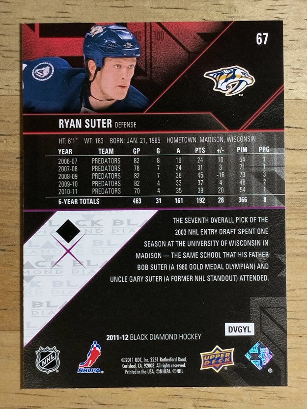 2011-12 Black Diamond #67 Ryan Suter