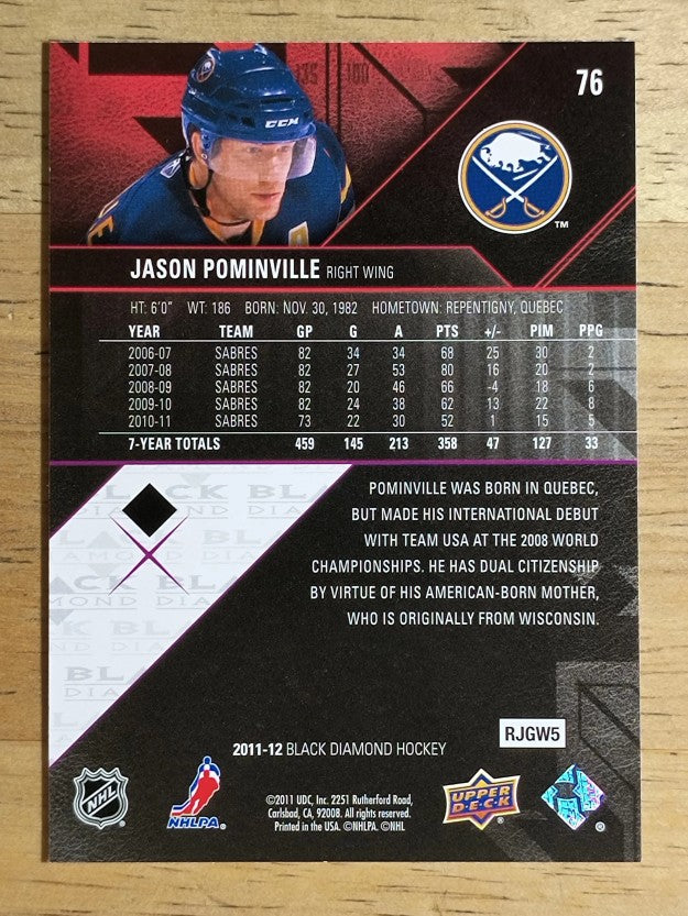 2011-12 Black Diamond #76 Jason Pominville