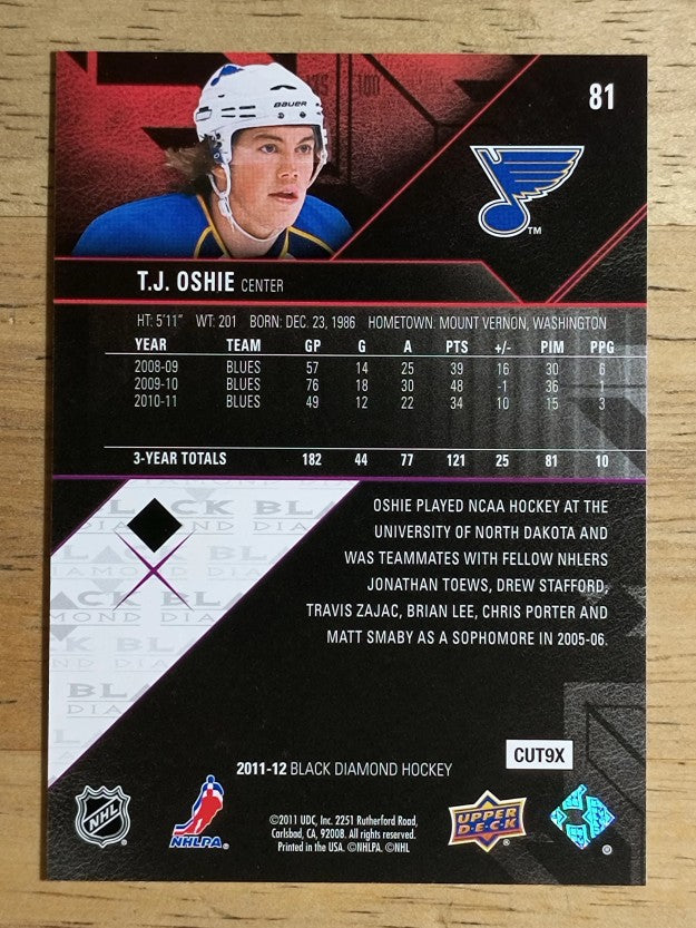 2011-12 Black Diamond #81 T.J. Oshie