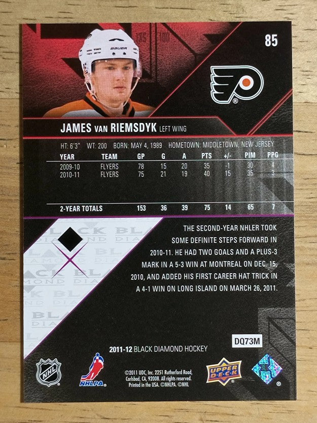 2011-12 Black Diamond #85 James van Riemsdyk