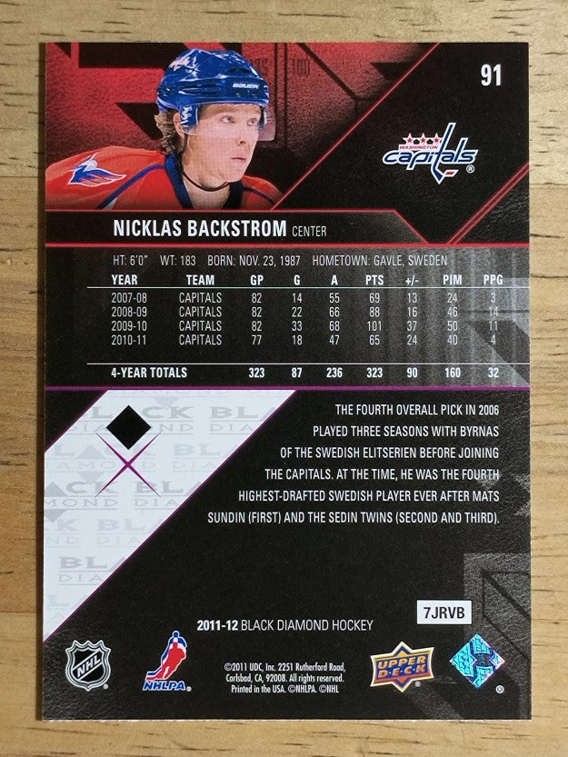 2011-12 Black Diamond #91 Nicklas Backstrom