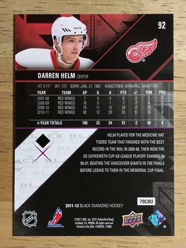 2011-12 Black Diamond #92 Darren Helm