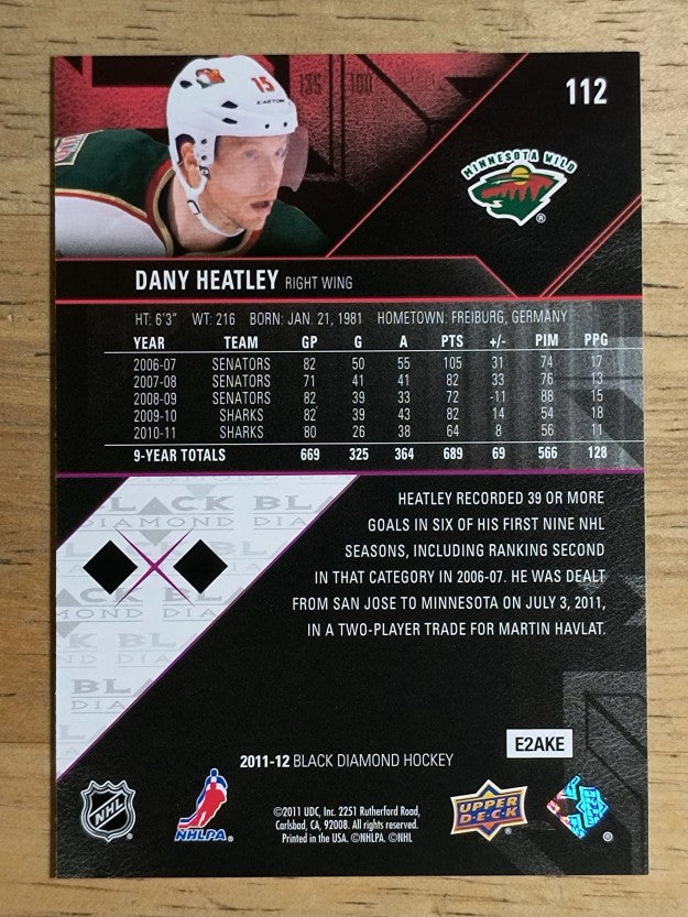 2011-12 Black Diamond #112 Dany Heatley