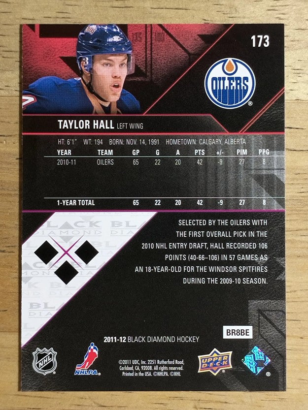 2011-12 Black Diamond #173 Taylor Hall