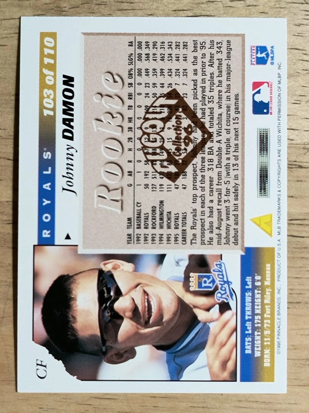1996 Score Dugout Collection #A103 Johnny Damon