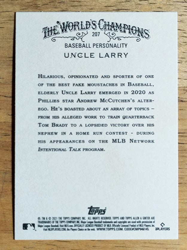 2021 Topps Allen and Ginter #207 Uncle Larry/Andrew McCutchen
